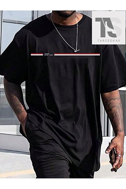 Tarzsokak Tricou cu guler rotund cu imprimeu text pentru bărbați