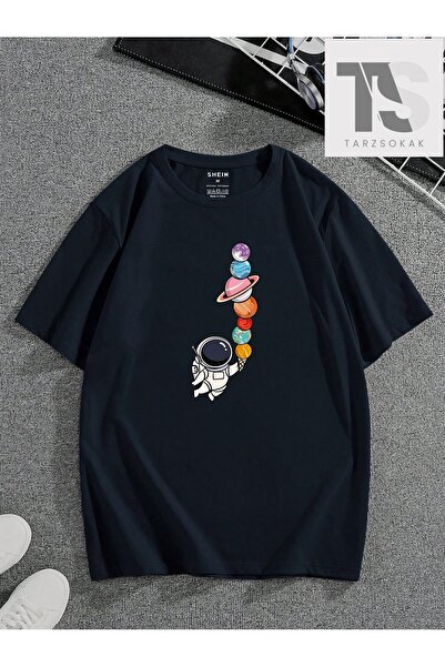 Tarzsokak Erkek Pamuklu Düz Raglan Kollu Tişört