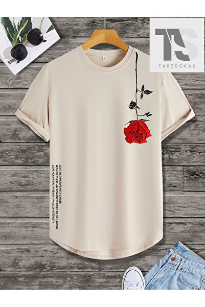 Tarzsokak Tricou grafic cu flori și slogan pentru bărbați Homme