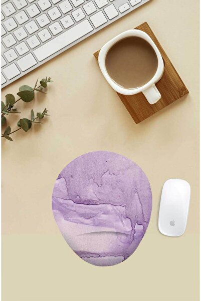 Gizeo Concept Mouse Pad cu model violet cu suport pentru încheietura mâinii