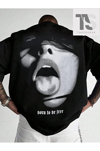 Tarzsokak Tricou Hypemode cu imprimeu cu caractere pentru bărbați, cu croială...