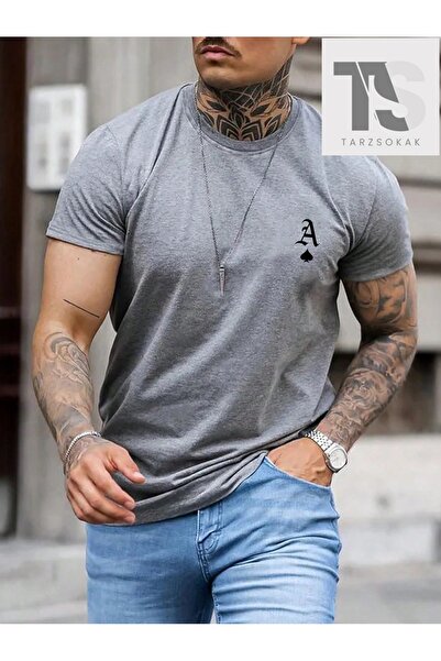 Tarzsokak Ανδρικό μπλουζάκι Street Life English And Floral Print με ανοιχτούς...