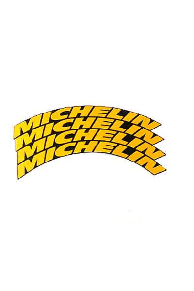 bombtire Yellow Michelin 2.5 Cm Tire Lettering - For 4 Engines and Vehicles