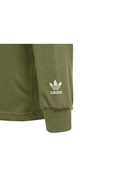 adidas Μακρυμάνικο Παιδικό Casual T-Shirt IR9772 Χακί