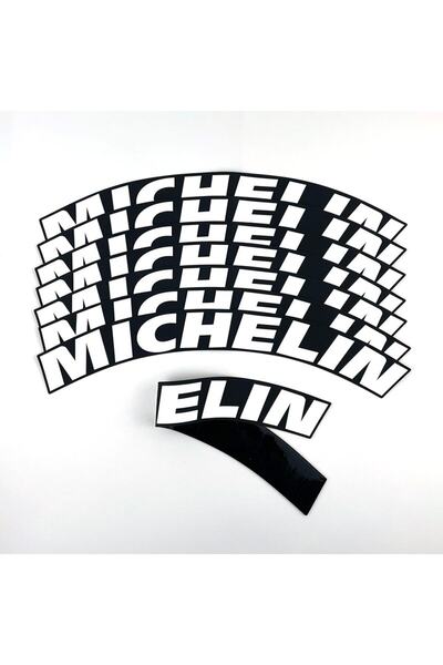 bombtire حروف إطارات ثلاثية الأبعاد مقاس 2.5 سم من ميشلان - 4 ملصقات لاصقة لإ...