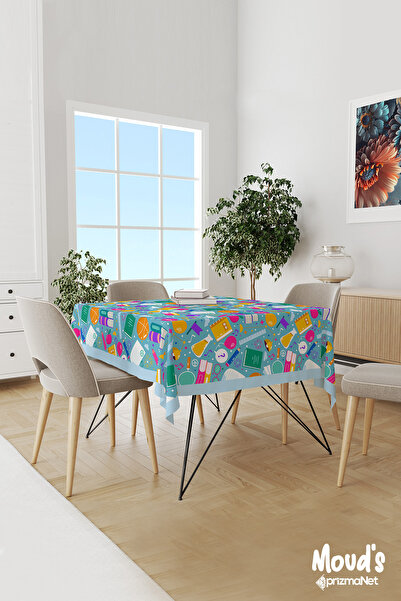 Moud's الرياضيات الكيمياء الموسيقى منقوشة من جلد الغزال مفرش المائدة الهم