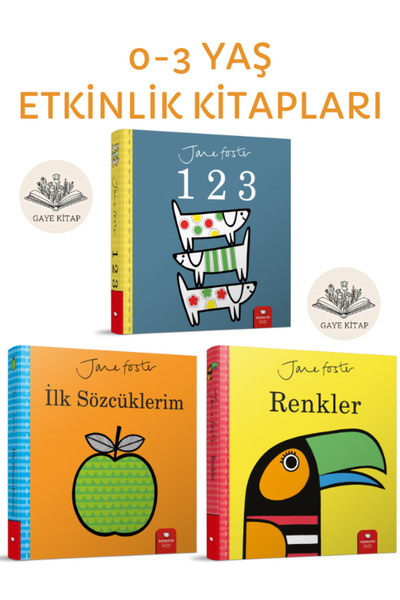 Redhouse Kidz Yayınları 0-3 Yaş Etkinlik Kitapları 3 Kitap Set ( 1 2 3 - Renk...