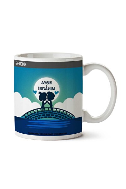 ART HEDİYE كوب على شكل جسر ضوء القمر لعيد الحب