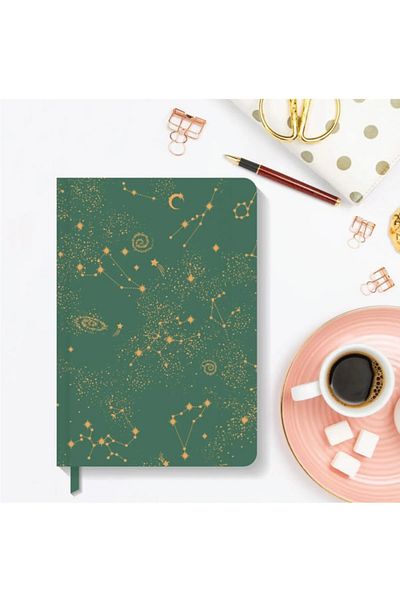 AKILLICA Notebook Striped Hard Cover Notebook 13.5x20 Cm Hardcover Notebook Green