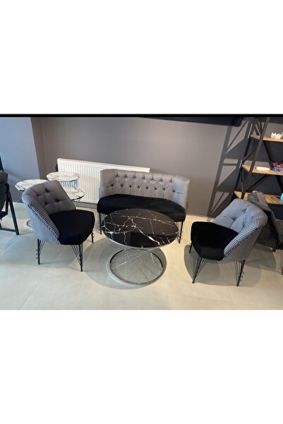 ElizzanMobilya Elizzan çay seti koltuk berjer takımı kaz ayağı 2+1+1