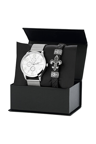 Forentina Gri Erkek Metal Kol Saati - Bileklik Kombin