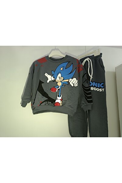 Kids Sonic Seasonal Double Suit Boys' Tracksuit Suit Sweatshirt-sweatshirt-micro Micro Export Logistics