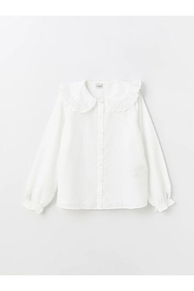 LC Waikiki LCW Kids Baby Collar Long Sleeve Girl's Shirt