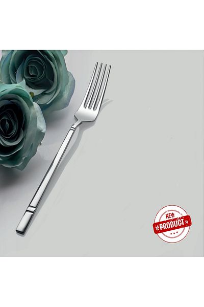 AHİR TİCARET Inter Steel Erva Model Sweet Fork 12 Pieces