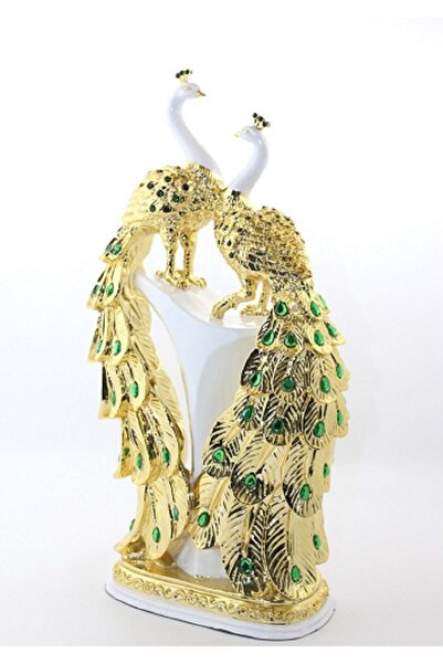 hediyeconcepti Polyester 2'Li Tavuskuşu Heykeli Süsler Ev Oturma Odas TV kabi...