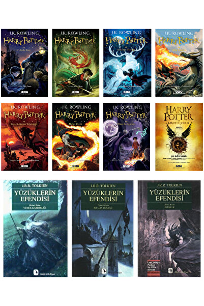 Yapı Kredi Yayınları Harry Potter (8 Kitap) - Yüzüklerin Efendisi (3 Kitap) Set