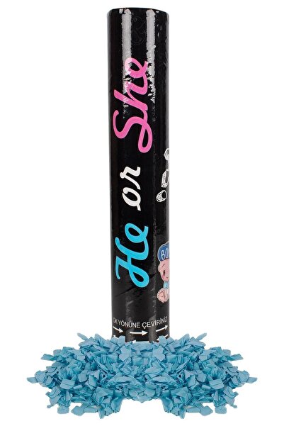 Patladı Gitti Cinsiyet Belirleme Partisi Mavi Konfeti 30 Cm