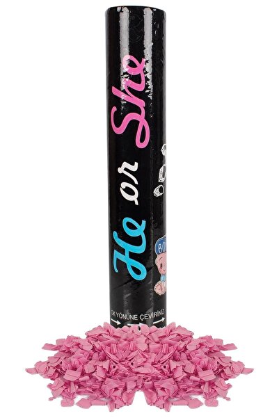 Patladı Gitti Cinsiyet Belirleme Partisi Pembe Konfeti 30 Cm