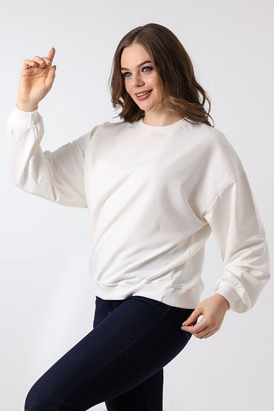 Empoli Hanorac oversize pentru damă, ecru, cu 2 fire