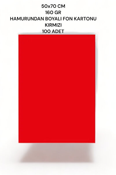 SEYFİKİRTASİYE Package of 100 Red 50X70 cm 160 Gr Background Cardboard