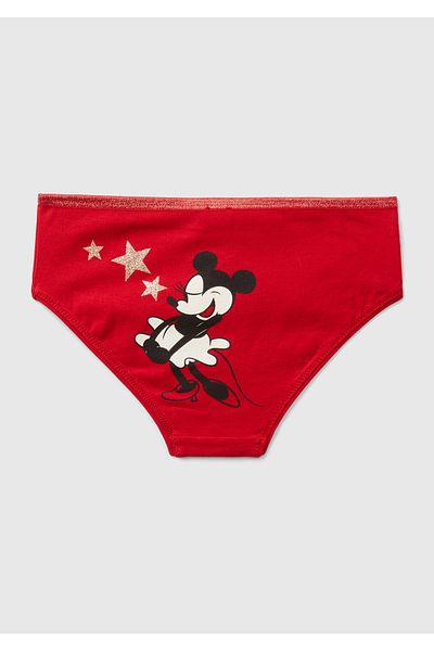United Colors of Benetton Slip pentru fetiță cu imprimeu Mickey roșu