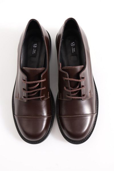 5in1Canpolat Brown Classic Lace-up Loafer 23531