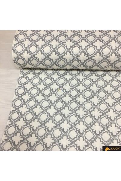 küçükçalık Sur Desenli Duck Keten Metrelik Kesim Kumaş
