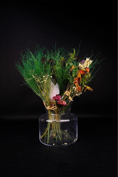 Digithome 18 cm Decorative Glass Vase - Vz.Elz.001 C1-1-288