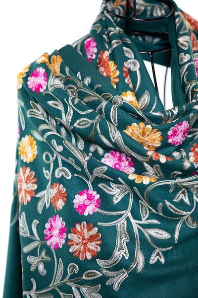 CASHMERE AND SİLK MAWLANA Şal brodat din caşmir modal
