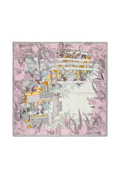 CASHMERE AND SİLK MAWLANA 100% Silk Scarf (50*50)