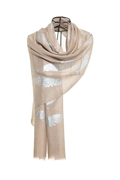 CASHMERE AND SİLK MAWLANA 85% cașmir 15% mătase - șal cu detaliu din piatră c...