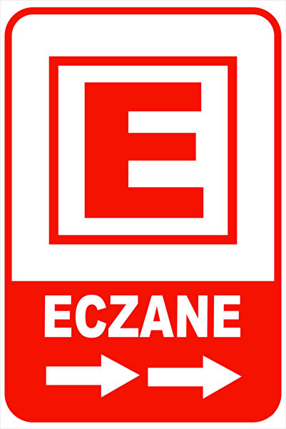 vizyon trafik Eczane 40x60 Cm Sticker