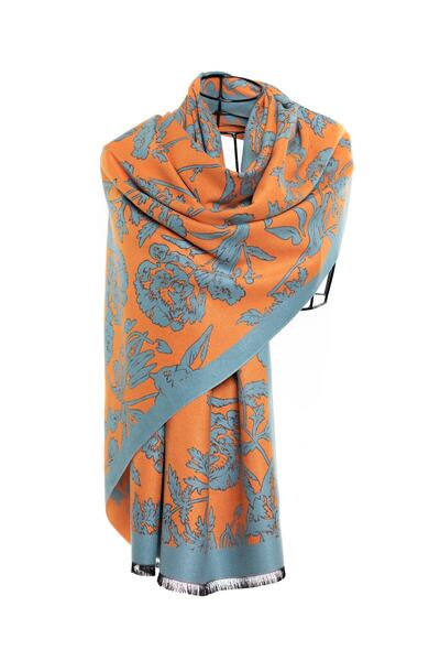 CASHMERE AND SİLK MAWLANA Modal Kaşmir Jakarlı Şal