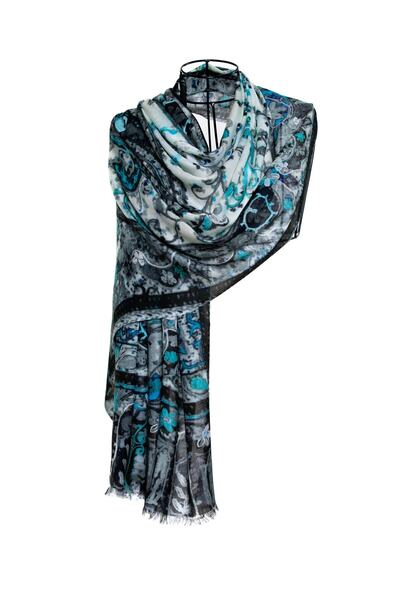 CASHMERE AND SİLK MAWLANA Şal imprimat 100% modal