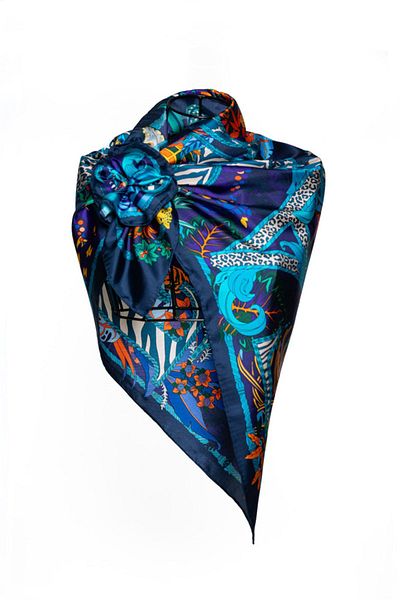CASHMERE AND SİLK MAWLANA ŞAL 100% MĂTASE (90X90) JACQUARD