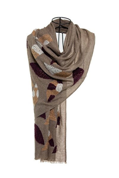 CASHMERE AND SİLK MAWLANA Şal brodat 100% lână spălată