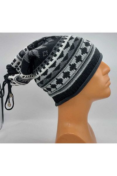 GONCA ŞAPKA Drawstring Luxury Fleece Beanie-Neck Collar