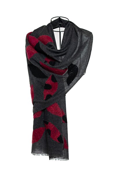 CASHMERE AND SİLK MAWLANA شال مطرز من الصوف المغسول 100%