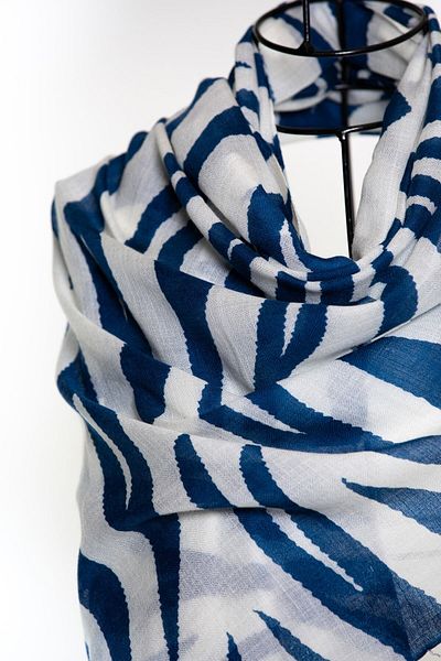 CASHMERE AND SİLK MAWLANA B,b Cashmere Printed (Zebra) Shawl