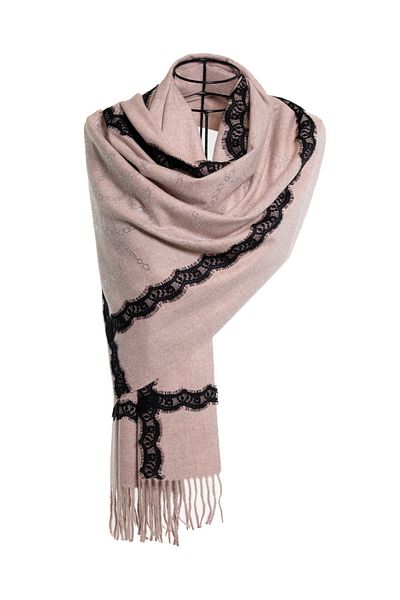 CASHMERE AND SİLK MAWLANA Dantela modală din cașmir și șal de piatră