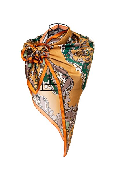 CASHMERE AND SİLK MAWLANA 90x90 Елегантний шовковий шарф - 100% шовк