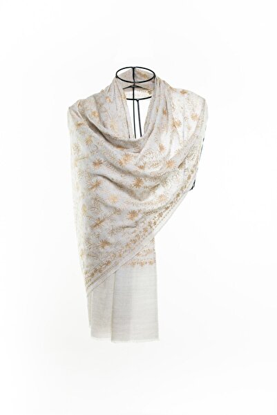 CASHMERE AND SİLK MAWLANA Şal din piatră brodat din mătase de caşmir