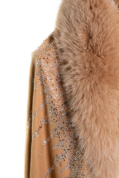 CASHMERE AND SİLK MAWLANA MODAL KAŞMİR KRİSTAL TİLKİ ŞAL