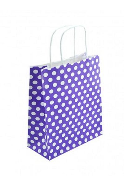 Kazanabil 25 PUCK DOT HOLDED CRAFT BAG PURPLE 18X24CM