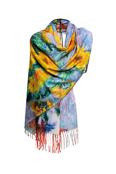 CASHMERE AND SİLK MAWLANA Şal imprimat din caşmir modal