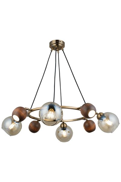 LUCEA Jamo 4+4 Antık Lak Avize 4xgu10+4xe27