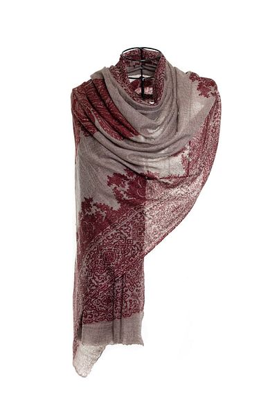 CASHMERE AND SİLK MAWLANA Cashmere Printed B,b Shawl