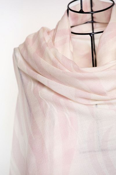 CASHMERE AND SİLK MAWLANA B,b Cashmere Printed (Zebra) Shawl