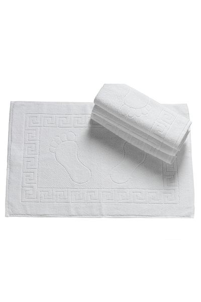 S&R 6 Pieces 50X70 cm White Hotel Foot Towel 250Gram