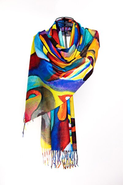 CASHMERE AND SİLK MAWLANA Modal Kaşmir Printed Şal